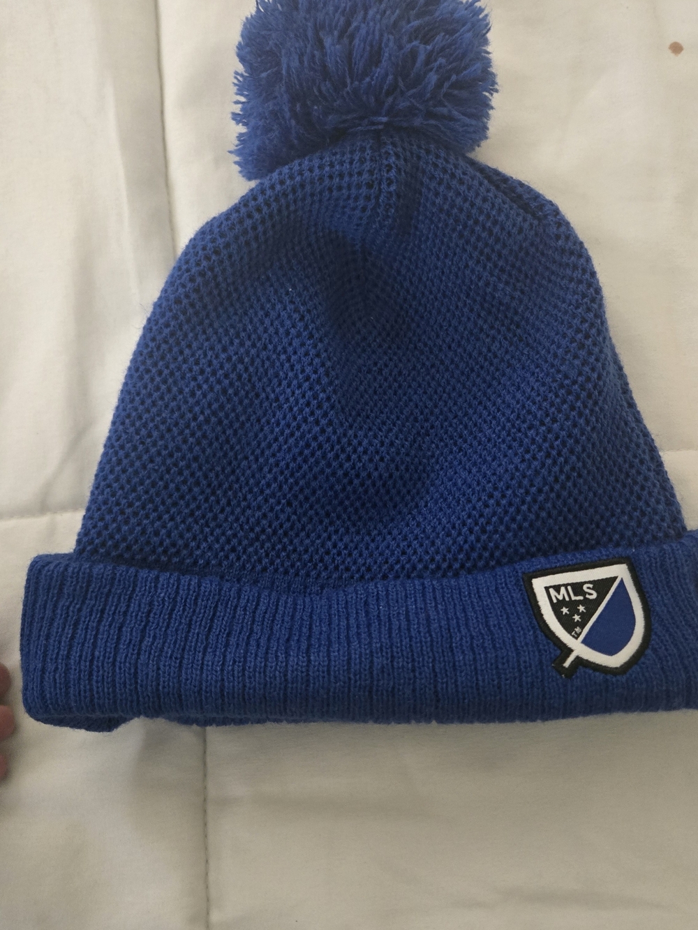 MLS Kids Blue Pom Beanie Hat